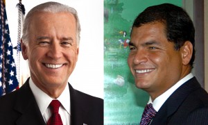 Joe Biden (S), Rafael Correa (D)