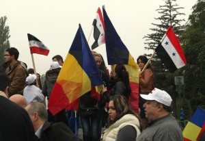 Miting de protest al comunitatii siriene din Bucuresti. Foto: Oana Pavelescu