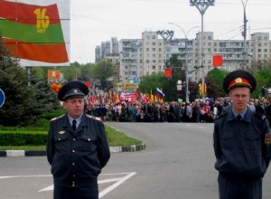 Miting separatist în Tiraspol Foto: rnews.ro