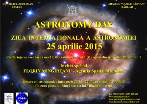 Afiș Ziua Internațională a Astronomiei 25 aprilie 2015
